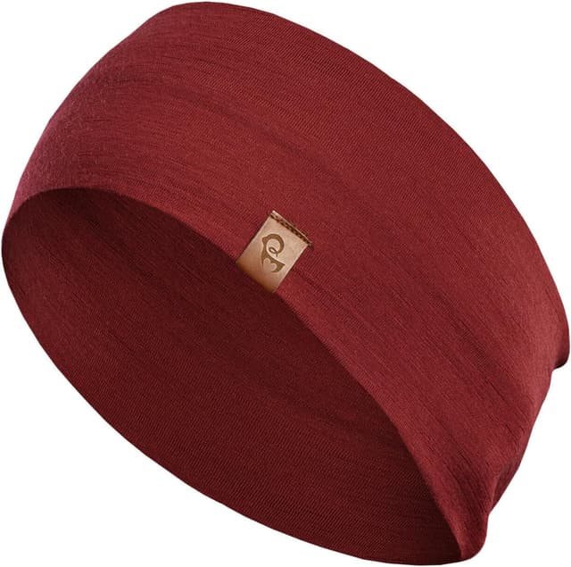 Detalle de menique dehnbare Sport-Yoga-Stirnbänder für Damen aus 100% Merinowolle