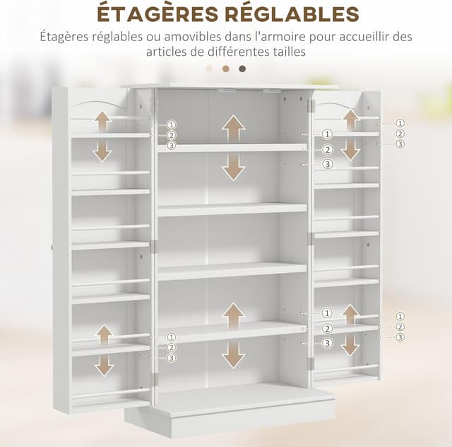 Thumbnail 4 de HOMCOM Armoire de Cuisine 60 x 30 x 104 cm