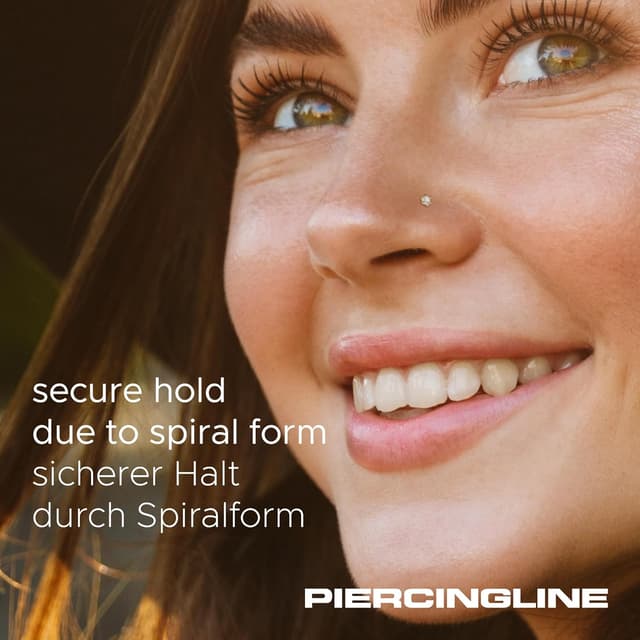 Thumbnail 4 de PIERCINGLINE spirale nasale 14/18k con cristallo