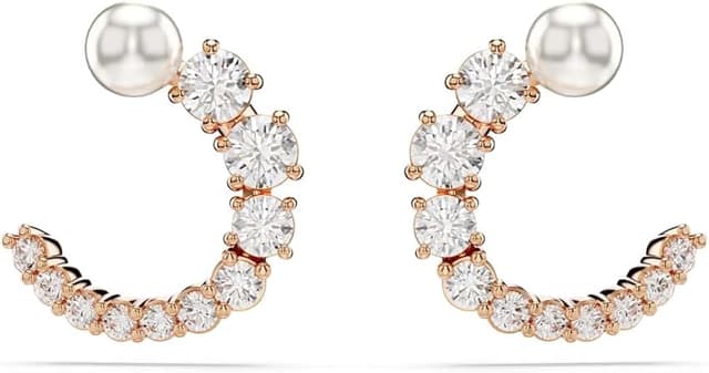 Thumbnail 5 de Swarovski Matrix pendientes aro perla 1 talla blanca