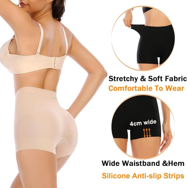 Detalle de Womens Seamless Shaping Boyshorts Tummy Control Underwear (Light to Medium Control) Slimming Shapewear Slip Shorts
