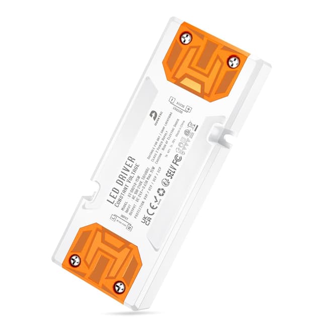 Detalle de DUSKTEC 24V LED Driver 15W (630mA) low-voltage transformer, AC 240V to DC 24V for LED strip lights & MR11/MR16 bulbs