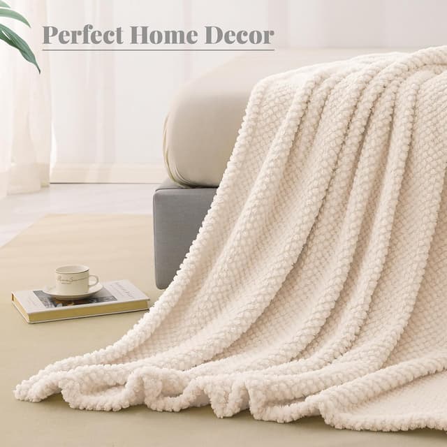 Detalle 2 de Whale Flotilla Plaid polaire microfibre 220x240 cm blanc