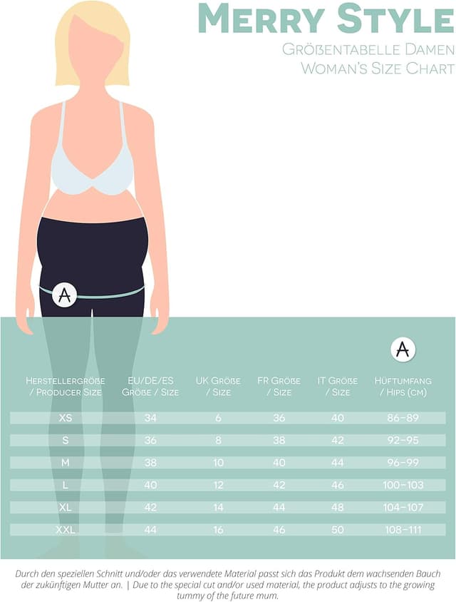 Thumbnail 6 de Legging de grossesse 3/4 Merry Style Maternité (MS10-298) taille haute, souple et extensible