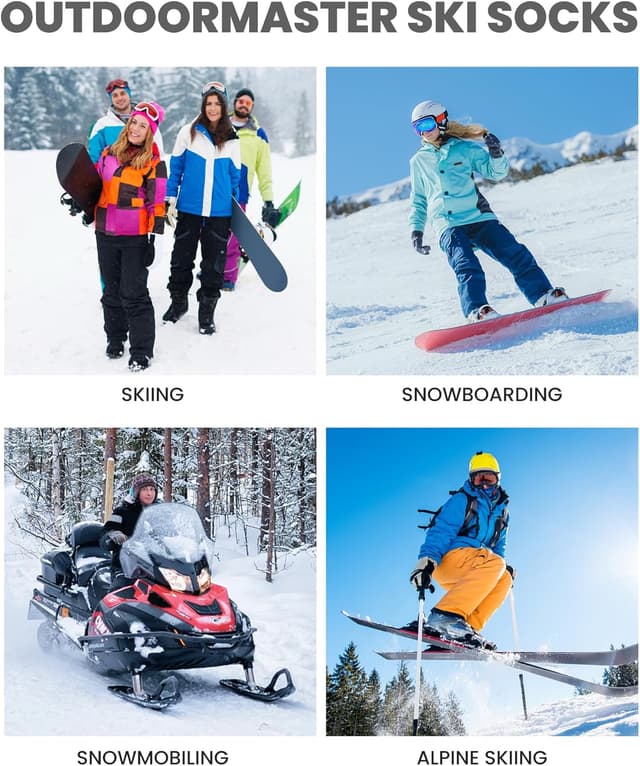 Thumbnail 5 de OutdoorMaster Calcetines de Esquí Merino 2 pares