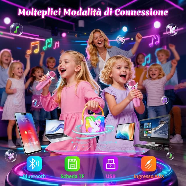 Detalle 2 de Unicorno Karaoke per Bambini 6W