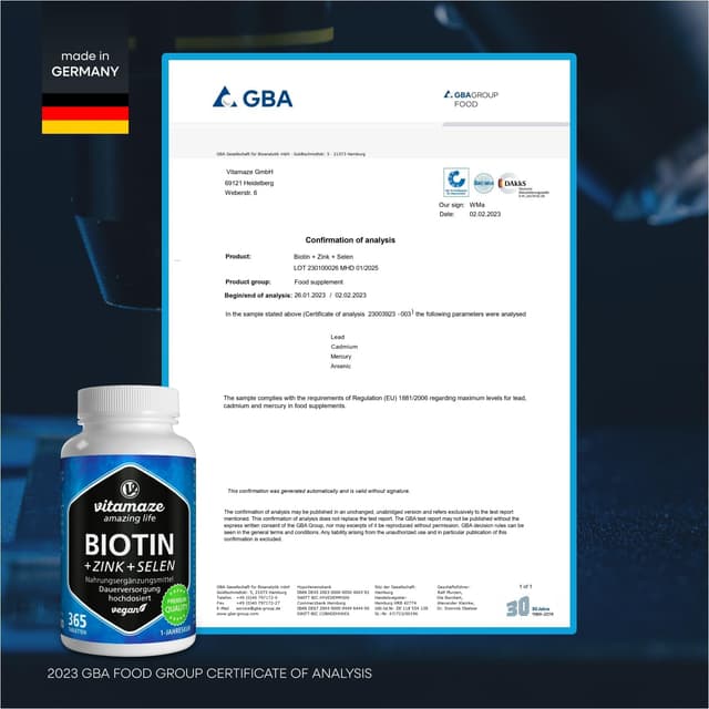 Thumbnail 6 de Biotin 10.000 mcg mit Selen & Zink — 365 Tabletten 💊