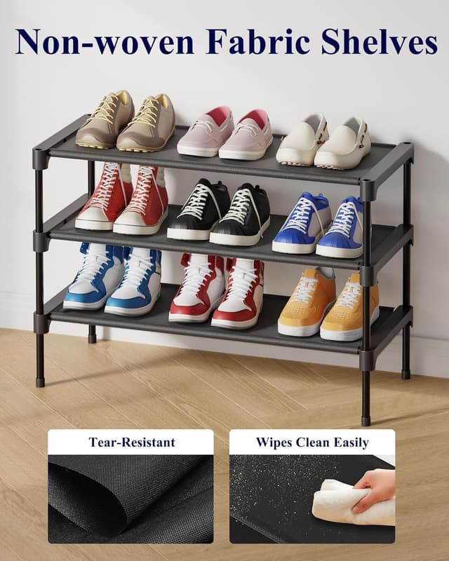 Thumbnail 5 de Kitsure Shoe Rack 27.5" 3-Tier