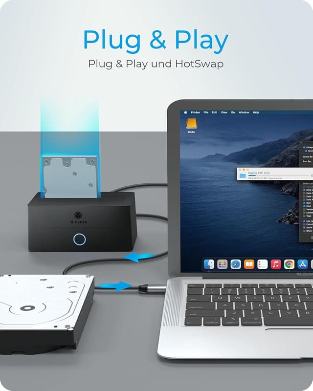 Thumbnail 6 de ICY BOX Dockingstation USB 3.0 SSD HDD 2,5/3,5 Zoll Schwarz