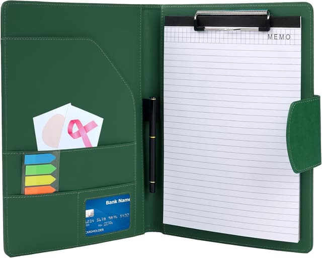 Detalle de Agoer Klemmbrett A4 Schreibmappe Grün
