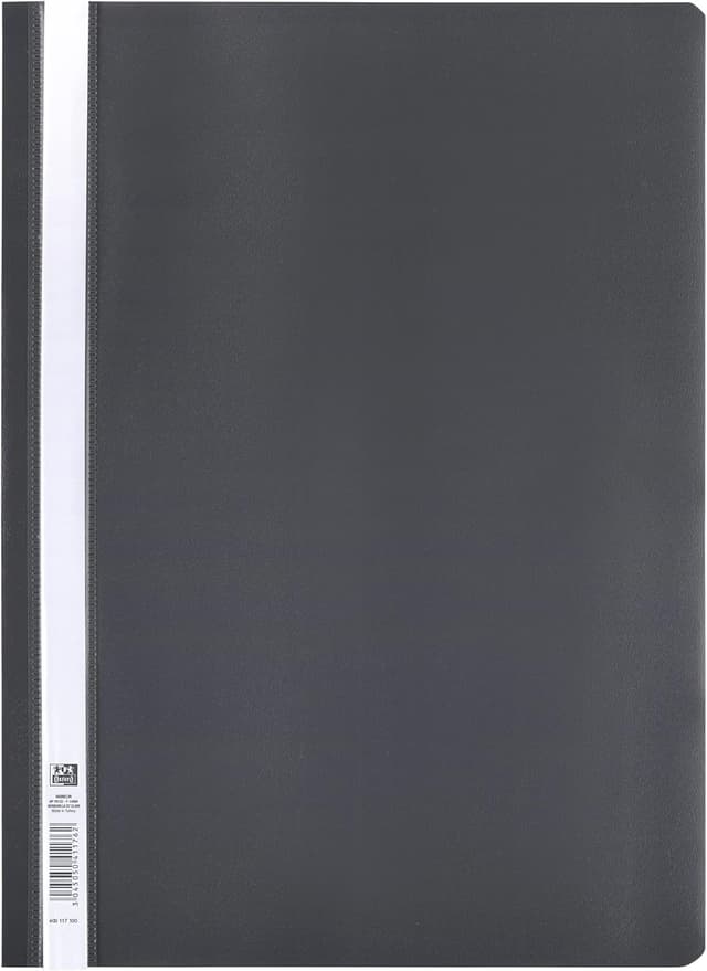 Detalle 2 de Oxford Schnellhefter A4 Kunststoff dunkelgrau 10 Stück