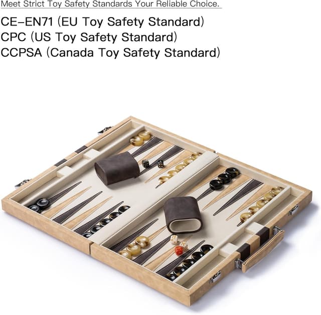 Detalle de Lingle Backgammon set 15 inch travel game