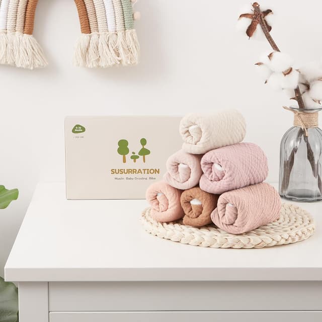 Thumbnail 4 de Susurration Lätzchen Dreieckstuch Musselin verstellbar 👶