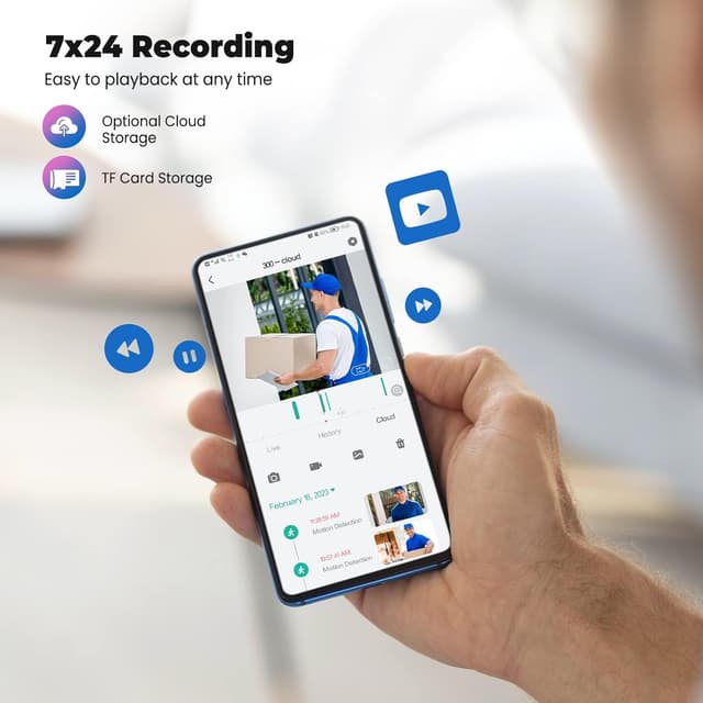 Thumbnail 5 de Codnida 2K Überwachungskamera Außen WLAN Set