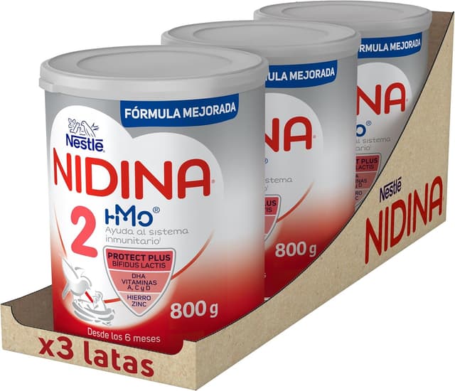 Detalle de Nestlé NIDINA 2 Leche Continuación en polvo para bebés