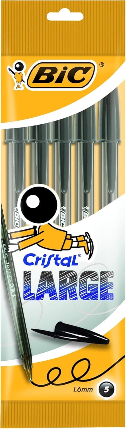 Thumbnail 6 de BIC Cristal Large BolĂgrafos Punta Gruesa 1.6 mm 🖊️ Caja 50 Negros