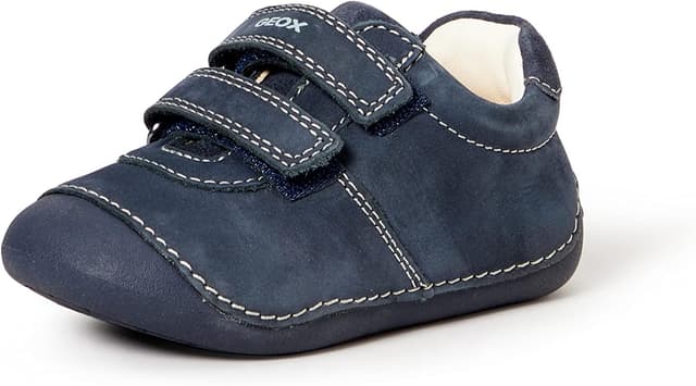 Detalle de Geox Baby Jungen B Tutim – Erste Schritte Schuhe aus Leder mit Klettverschluss