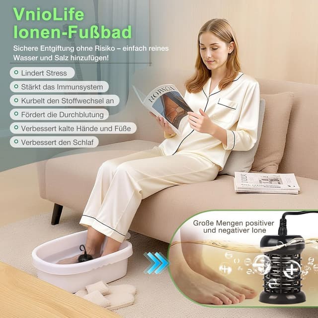 Detalle 2 de Ionen Fußbad Detox Bad mit Becken