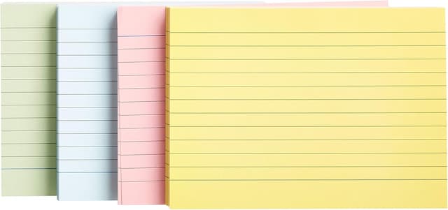 Detalle de Cartoncini A6 a righe fluo, 200 pezzi