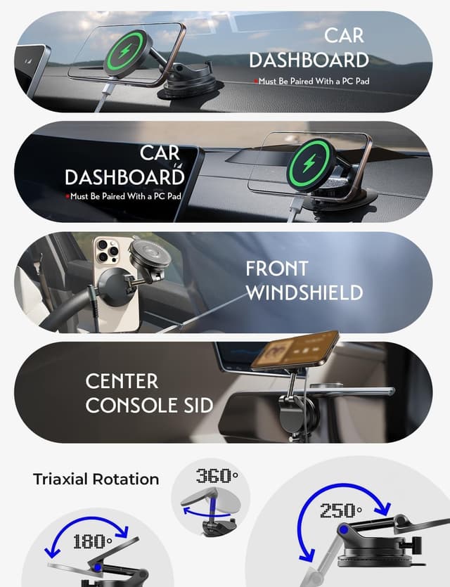 Thumbnail 4 de LISEN 15W Magsafe Car Mount Charger
