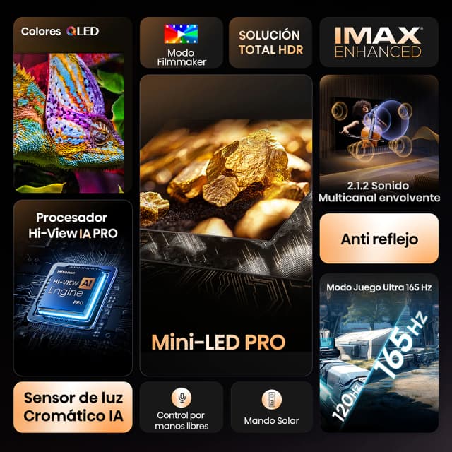 Detalle de Hisense 85U7Q Pro TV MiniLED 85' UHD 4K, 165Hz