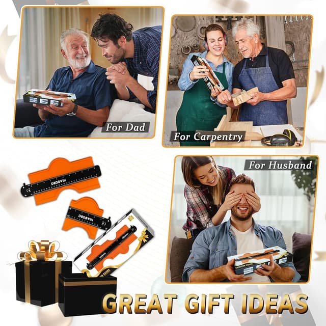 Detalle 2 de DODOWIN Connectable Contour Gauge Profile Tool (3 sizes) for measuring and copying shapes