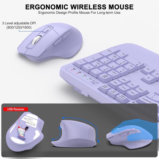 Detalle 2 de ULSOU Wireless keyboard combo, 2.4G