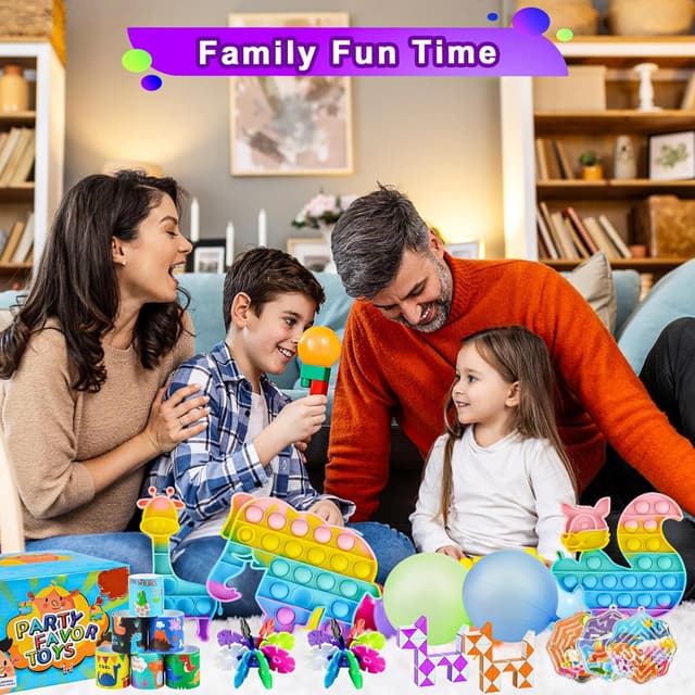 Thumbnail 6 de OdiuK 185pcs Pop Fidget Toys set — party bag fillers, classroom prizes and stress-relief fidget toys