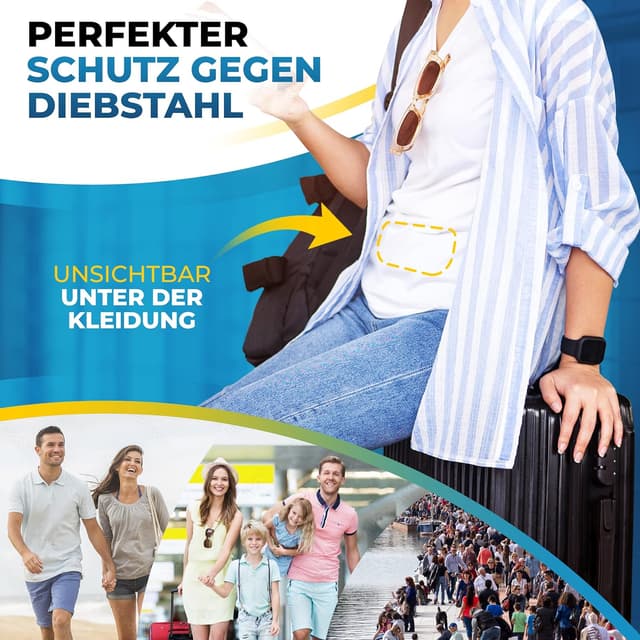 Thumbnail 3 de praxxim Die Bauchtasche zum Reisen RFID-geschützt