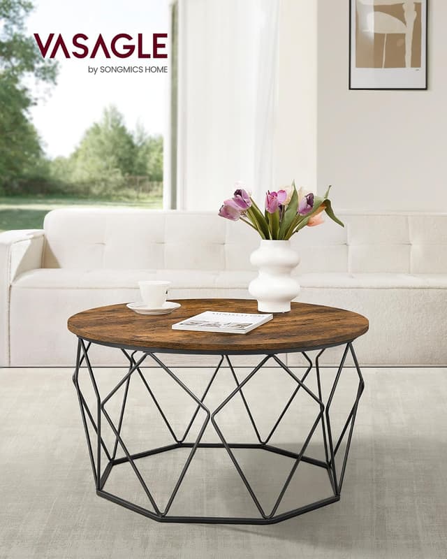 Thumbnail 1 de VASAGLE LCT040B01 Table basse ronde 80 cm