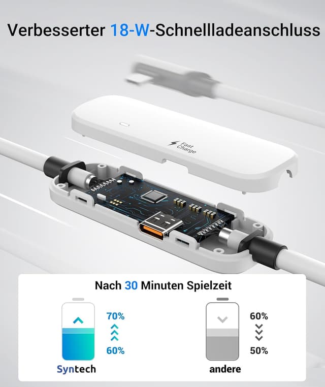 Detalle de Syntech Link-Kabel mit Ladefunktion 5 m (USB 3.0 A auf C) für Meta Quest 3/3S und Quest 2/Pro