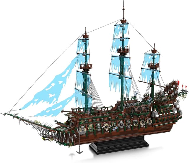 Detalle 2 de Mould King 13218 Fliegender Holländer Geisterpiratenschiff-Modell 6849 Teile