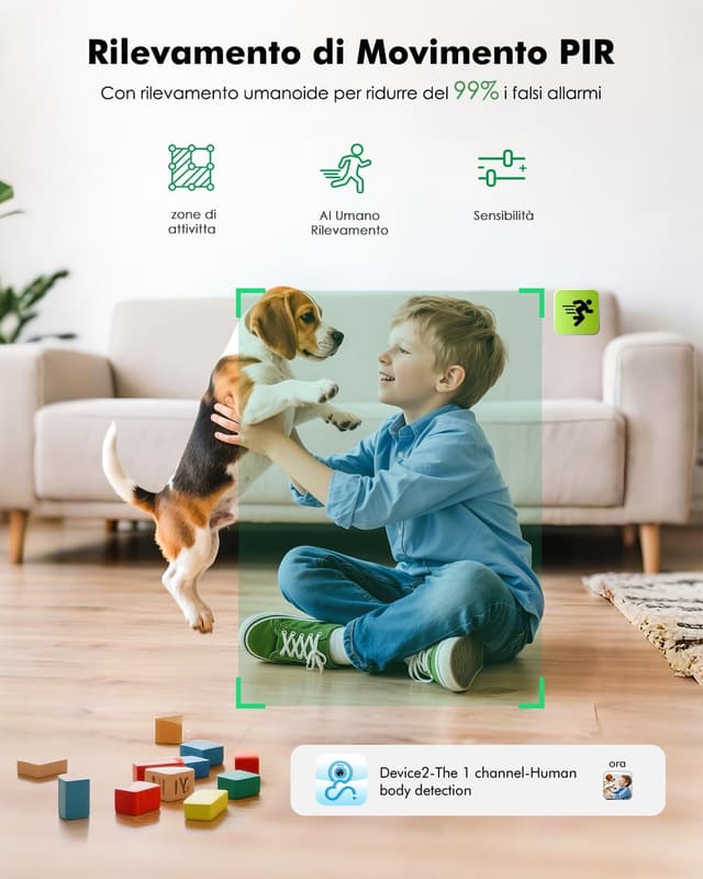 Thumbnail 6 de YESKAMOU 4MP 2.5K Telecamera Wi‑Fi interna