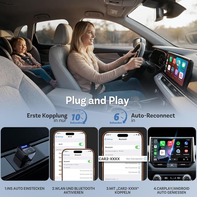 Thumbnail 3 de OTTOCAST Mini Core Wireless CarPlay Adapter