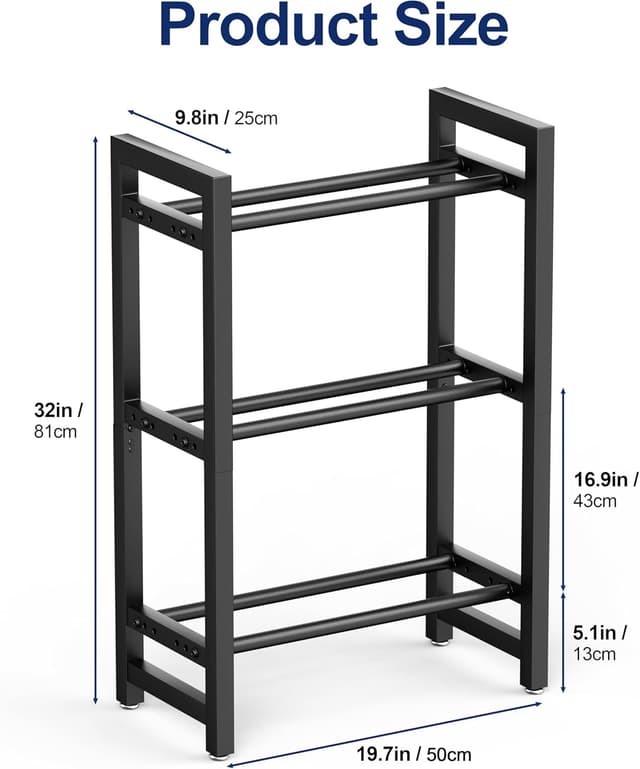 Detalle de Josmimic dumbbell rack 3 tier 100 kg