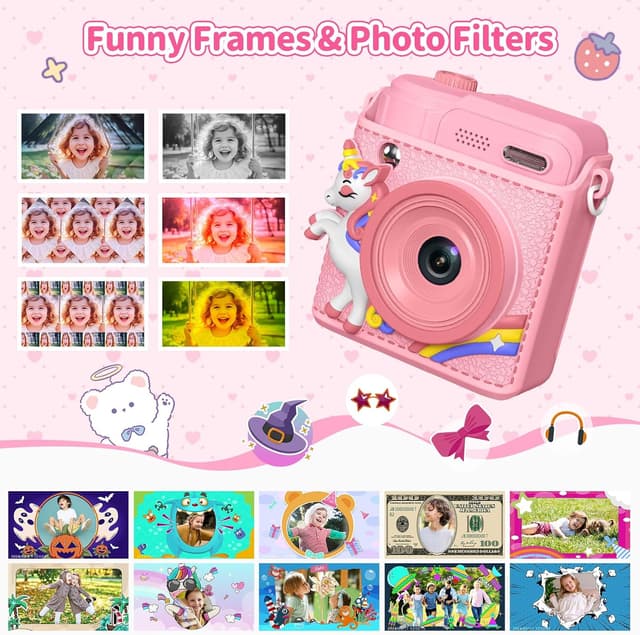 Detalle de Gofunly Sofortbildkamera Kinder mit Drucker, 1080P HD und 32 GB Speicher