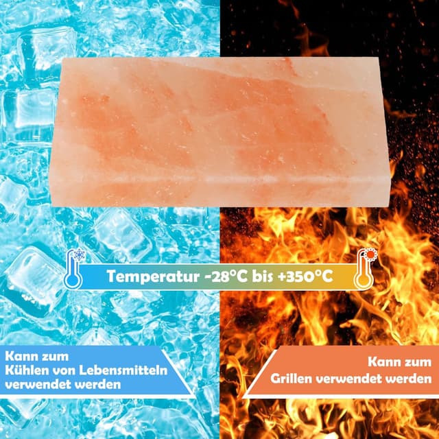 Thumbnail 3 de Jopassy Juego de 6 piedras de sal para barbacoa 20 x 10 x 2,5 cm