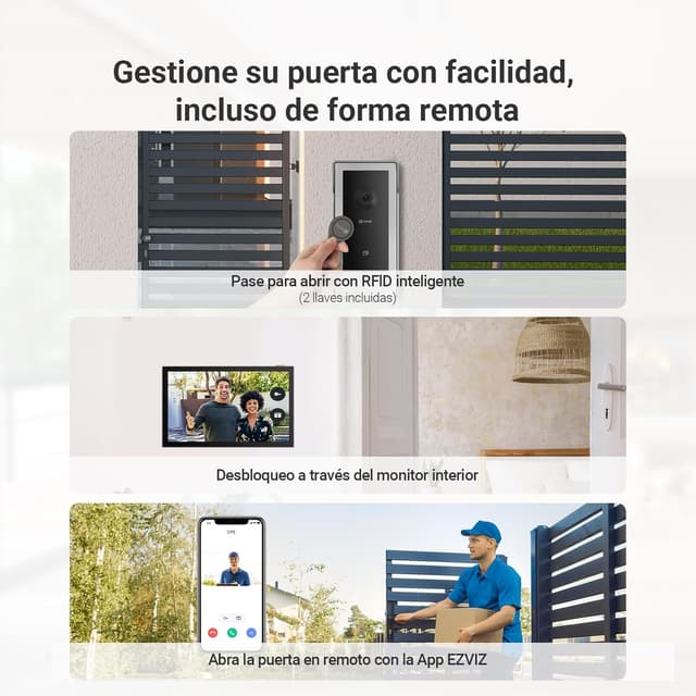 Detalle 2 de EZVIZ CP5 Videoportero WiFi con Pantalla Táctil 7” 📹