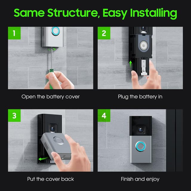 Thumbnail 5 de 3 Pack Replacement Ring Battery 6040mAh