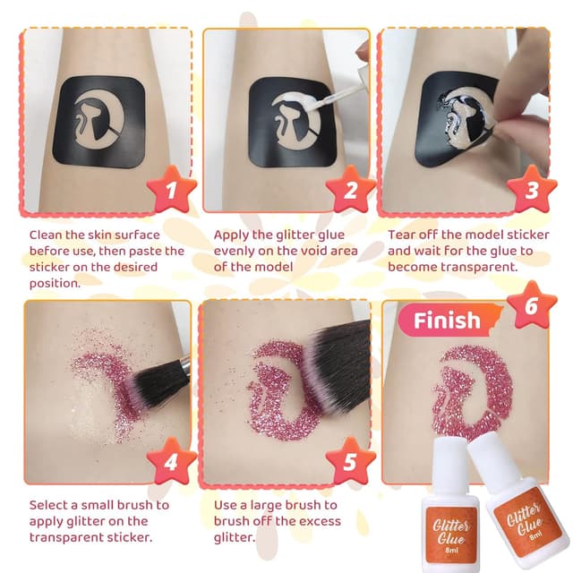 Thumbnail 4 de Bledras Glitzer Tattoo Kleber 2 Pcs 16 ml