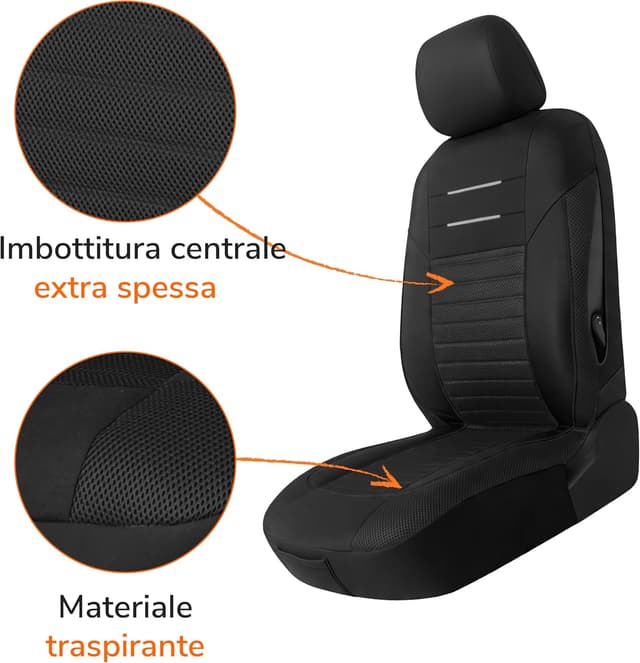 Thumbnail 2 de Upgrade4cars Coprisedili Anteriore Nero 2026