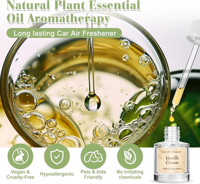 Thumbnail 6 de Vetuslumen 6-Pack Car Air Freshener for Women (8ml Each) — Hanging Glass Diffuser with Slow-Release Essential Oil Scents