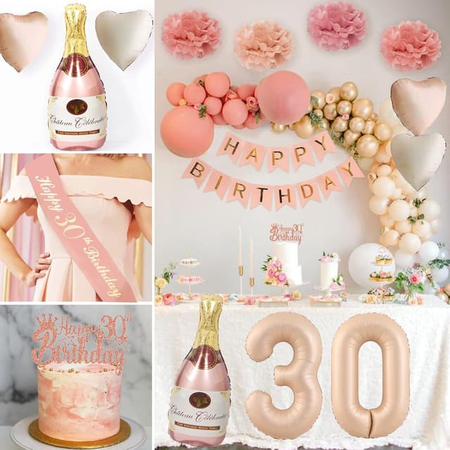 Thumbnail 5 de Deko 30 Geburtstag Retro Rosa