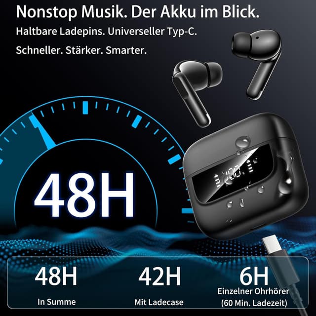 Thumbnail 5 de EXZHIG Bluetooth In Ear Kopfhörer 6 Mikrofone ENC 48 Std