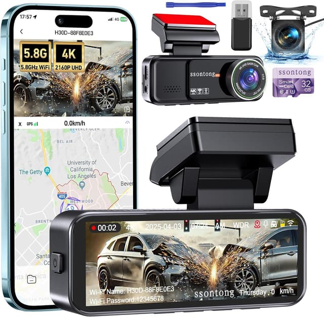 Imagen de Dash Cam Front and Rear 4K with GPS en OfertitasTOP