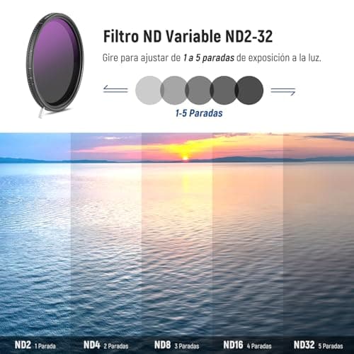 Detalle 2 de NEEWER HD True Colors ND Variable 67 mm ND2-512