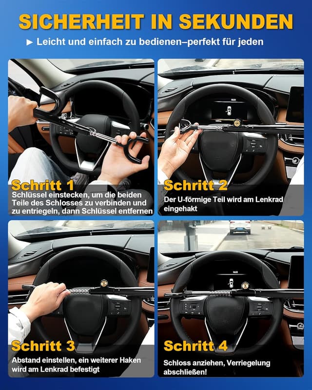 Thumbnail 5 de Tevlaphee Lenkradschloss 35 cm