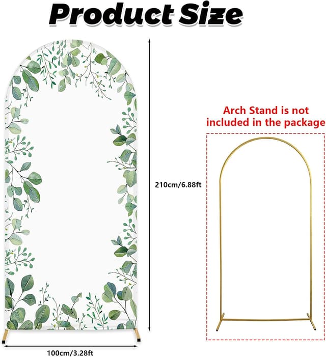 Detalle 2 de MEHOFOND 3.3x7ft Eucalyptus Arch Frame 🎪