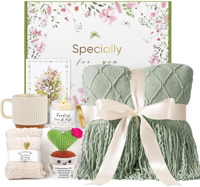 Detalle de Geschenkkorb für Frauen mit Decke 7-teilig