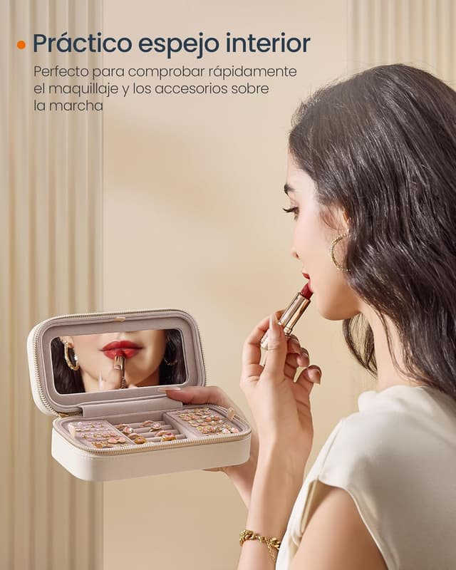 Thumbnail 3 de SONGMICS ANAH Joyero de viaje 10,5x20,5x6 cm